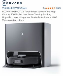 Ecovacs Deebot X1 Turbo Robot Vacuum And Mop Combo Black (local pick up)