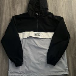 Pro Club Nylon Black & Grey Anorak Jacket 2xl