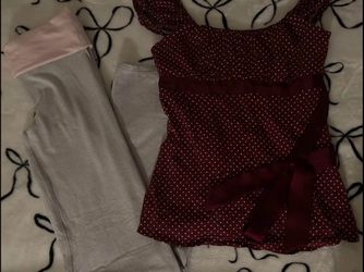 Hollister Girls Polka Dot Top and Leggings Set