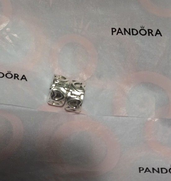 Pandora Row of Hearts Clip Pandora Clip Charm - Main Image
