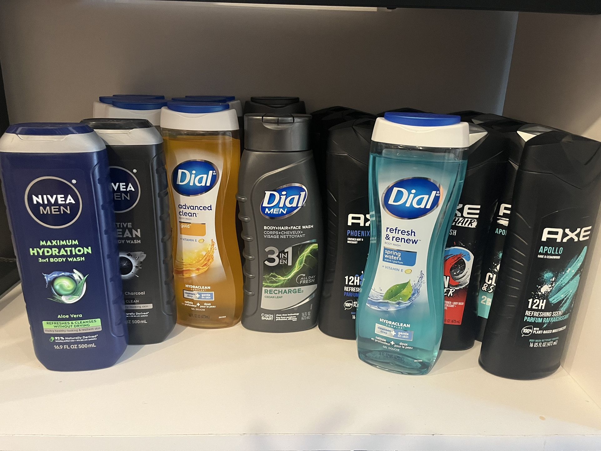 Body wash dial nivea axe bodywash any 3 for $10
