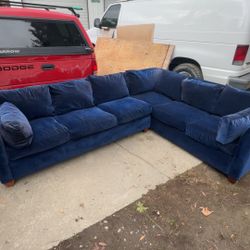Blue Sectional Couch 