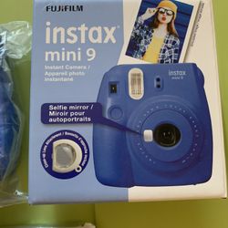 Fujifilm Instax Mini 9 Instant Camera - Blue - New In Box