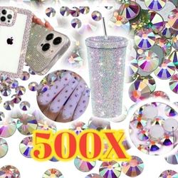 AB RHINESTONES Gemstones  500X  Variety Pack Size Ss5 Ss6 Ss8 Ss10 Ss12 Ss16 Ss20