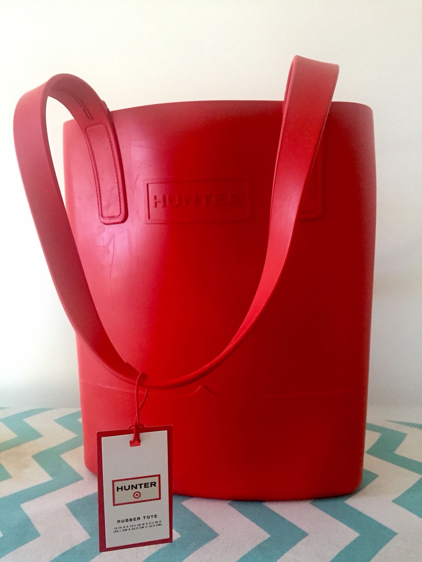 Hunter for Target Rubber Sling Tote Bag Red