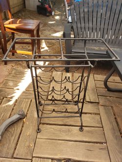 Cast Iron Wine Bottle Liquor Rack