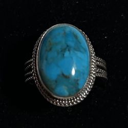 Turquoise Cabochon 925 Sterling Silver ring