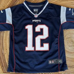 NFL On Field Team Jersey New England Patriots Brady #12 Kids Medium 5/6 MiNT