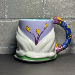 Disney Parks Princess Jasmine Lotus Flower Sculpted Coffee Mug