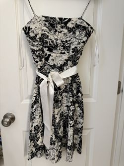 Knee Length Dress With Sash