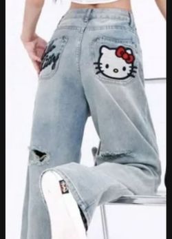 Hello Kitty Jeans Size 12-14 Nina’s 