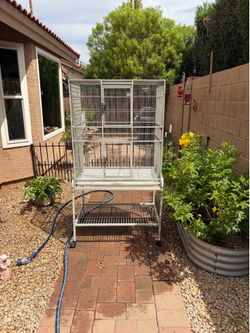 Large bird cage & stand
