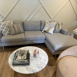 West elm eddy couch / Reversible 90” wide