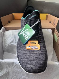 NEW Skechers Slip-Ins Summits Dazzling Haze Black/Turquoise - Womens Size  7 .5 - In Box
