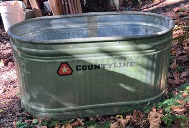 Galvanized Stock Tank, CountyLine 2' x 4' x 2' Oval, Raised Bed / Pond / Water Trough