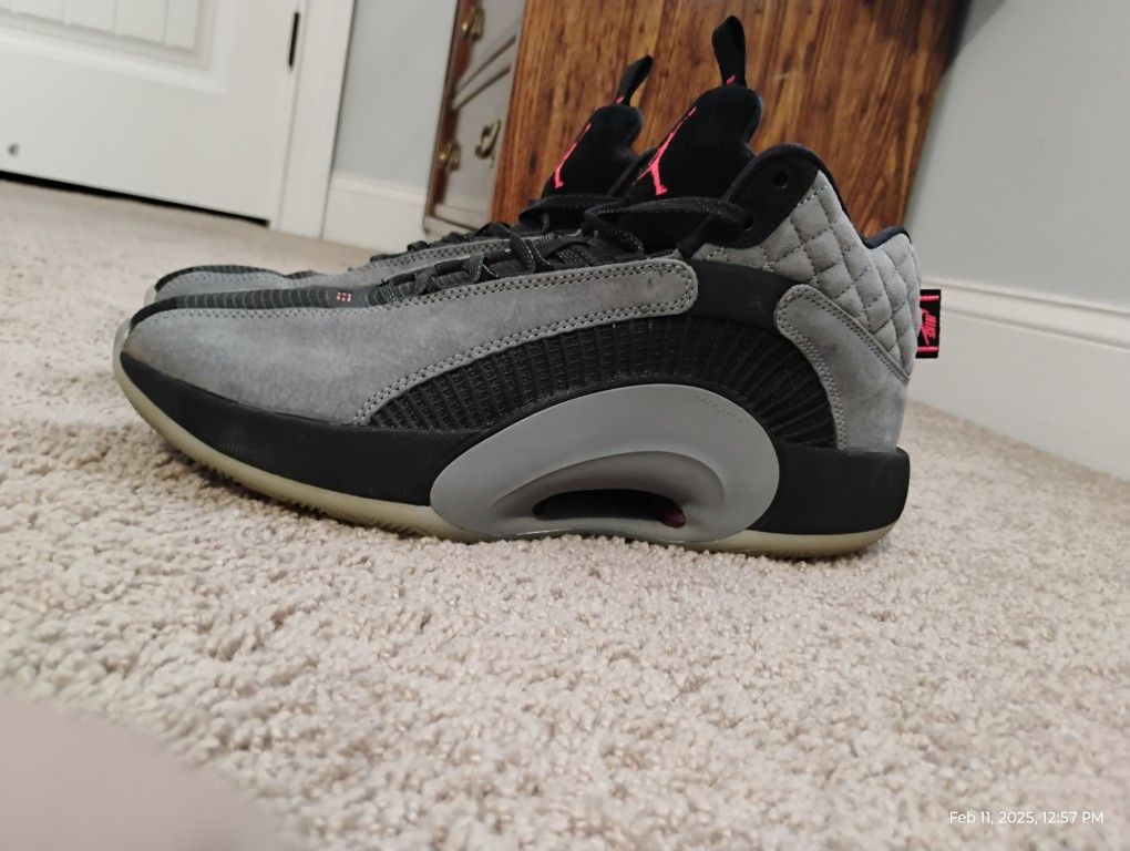 Nike air jordan 35 smoke grey/black men's size no box