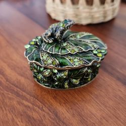 Frog Jewel Trinket Box
