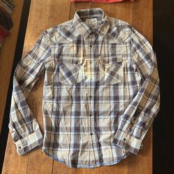 Kirra Mens Plaid snap Button Down Shirt