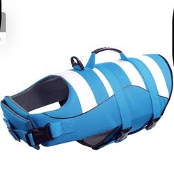 Queenmore Dog Life Jacket Adjustable Rip-Stop Dog Life Vests for Water Safety pet Life Vest with Rescue Handle Safety Vest for Swimming Pool Beach Boa