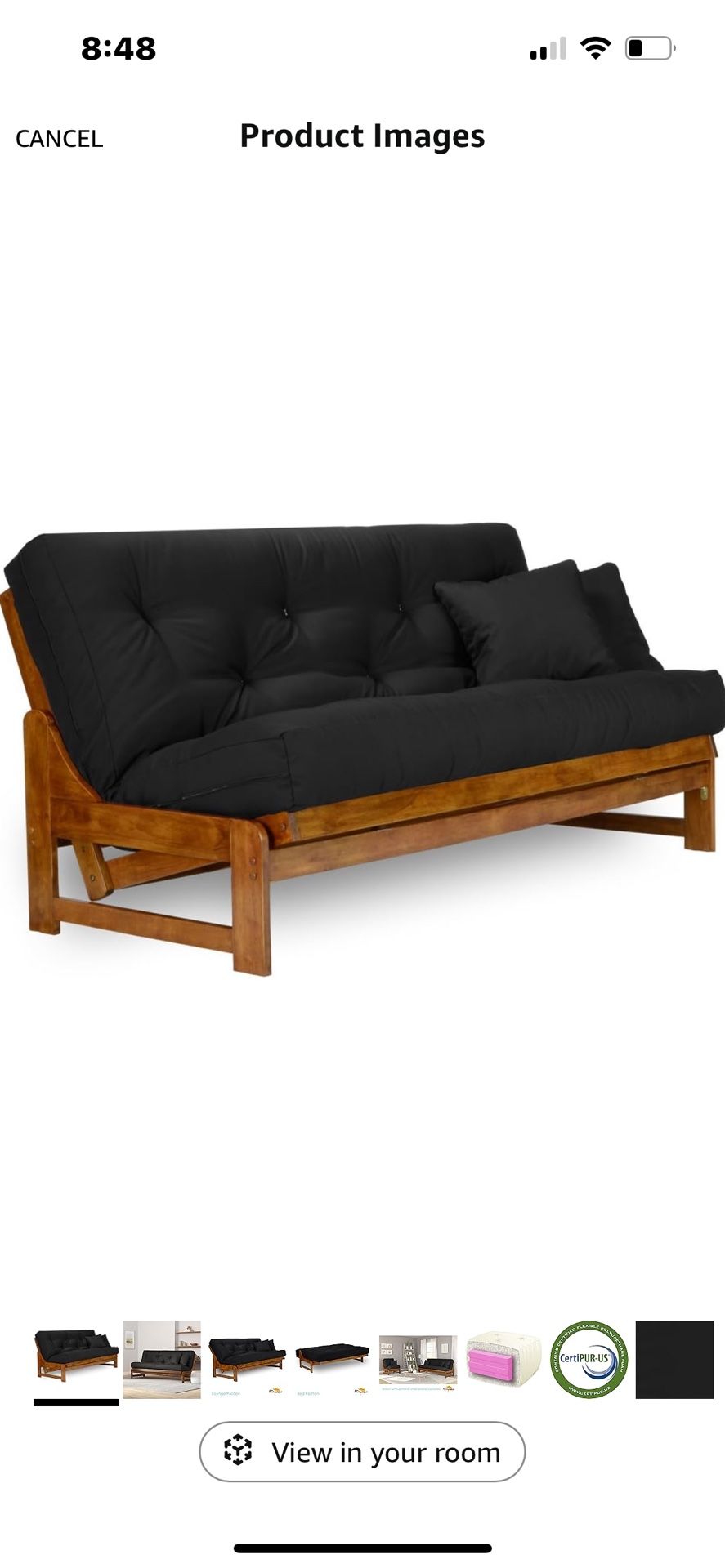 Full Size Futon Sofa/Lounger/Bed