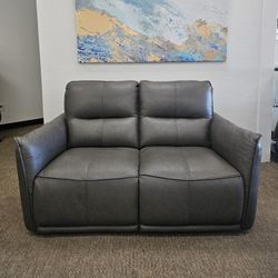 Leather Reclining Loveseat  - Polner 