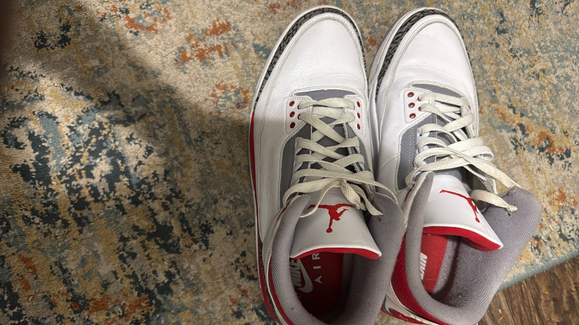 Jordan 3 Retro Fire Red - Size 12, Great Condition!”