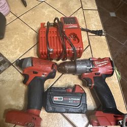 Milwoukee impact and hammer drill