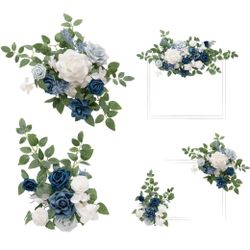 Ling's Moment 2pcs Fall Wedding Artificial Floral Swag Welcome Sign Flowers Backdrop Garland