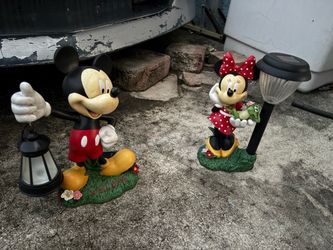 Mickey and Minnie mouse solar Yard decorations