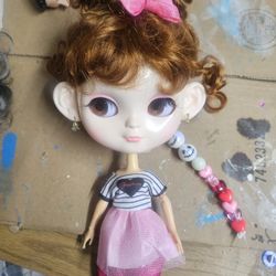 Custom Blythe Doll With Big Ears And Skinny  Body 