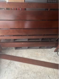 King size wooden bed frame