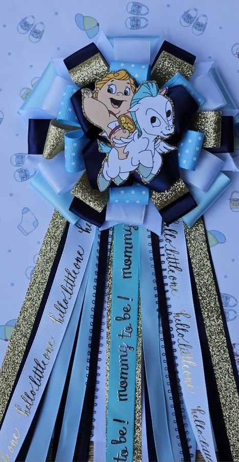 Mom To Be Mum, Blue Baby Shower Pin