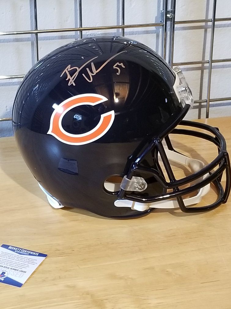 Chicago Bears Brian Urlacher Signed Full Size Rep Helmet COA