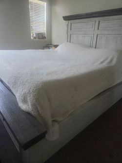 Cal King mattress and box spring used