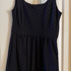 Madewell Black Polka dot Dress W/Pockets