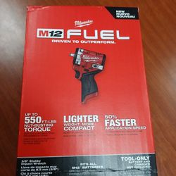 Milwaukee new 3/8" Impact Wrench 12M Fuel Stubby