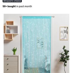 String Curtain Teal Blue 