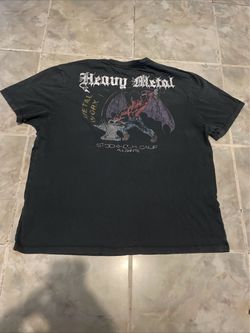 AllSaints Metal Worx Heavy Metal Diablo T-Shirt SZ Large Punk Grunge