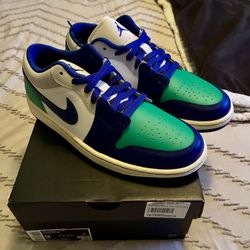 Air Jordan 1 Low Rare Air Sail Deep Royal Blue Size 9