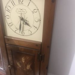 Vintage Tall Wood Clock