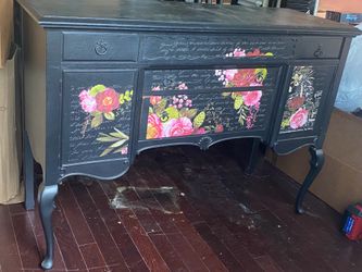 Japanese Inspired Antique Large Sideboard Buffet Cabinet