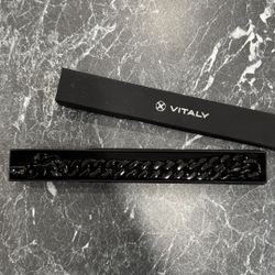 Vitaly Polished Black Cuban Link Necklace — 22 Inch Stainless Steel — Pick Up Today in Marlborough MA!
