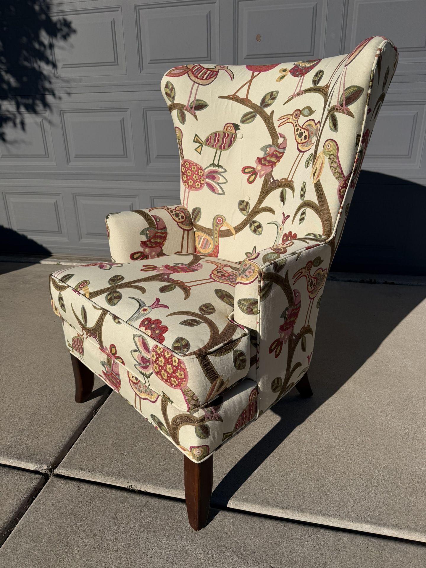 Designer Fairfield Wingback Chair – Custom Upholstered – Like New