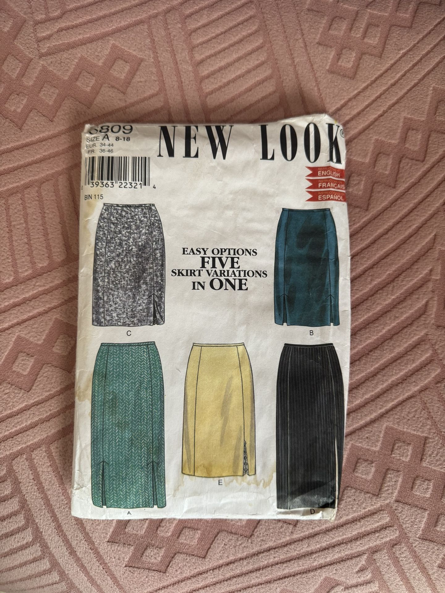 New Look Skirt’s Pattern Size 8-18 
