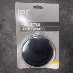 Everlast Boxing Pro Style Hand Wraps 180” Black Boxing, MMA, Fitness NEW