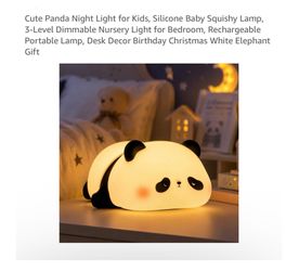 Brand new 5.15"D x 4.44"W x 2.36"H Cute Panda Night Light for Kids