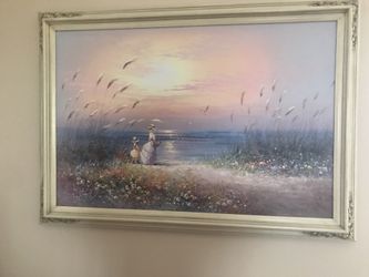 Pastel Art Beach Scene Signed & Numbered Print.