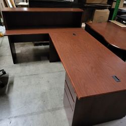 Large L-Shaped Desk with 3 Drawers