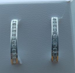 Diamond Hoop Earrings 