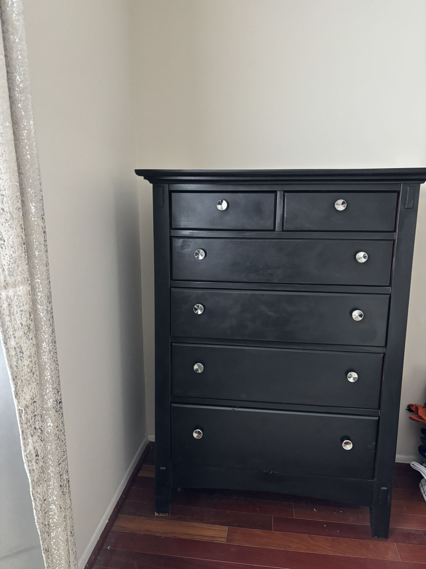 Dark Brown Heavy Wood Dresser